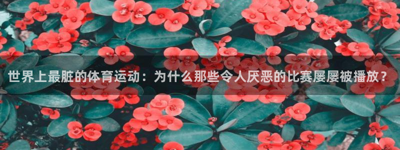 一竞技官方平台体育：世界上最脏的体育运动：为什么那些